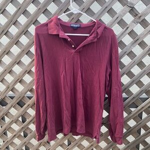 Lands End | Maroon Polo Long Sleeve